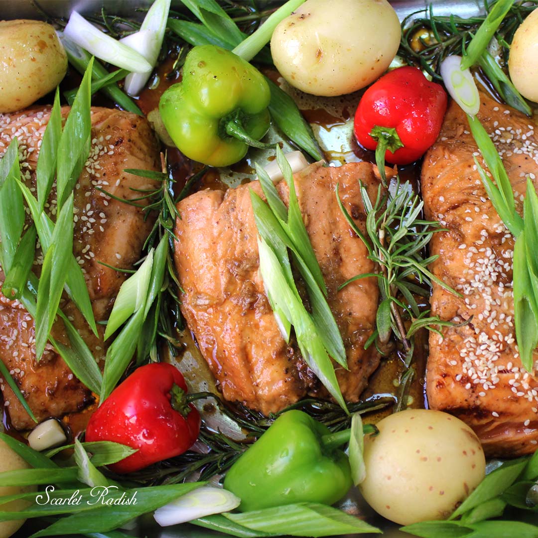 Honey Glazed Sesame Salmon