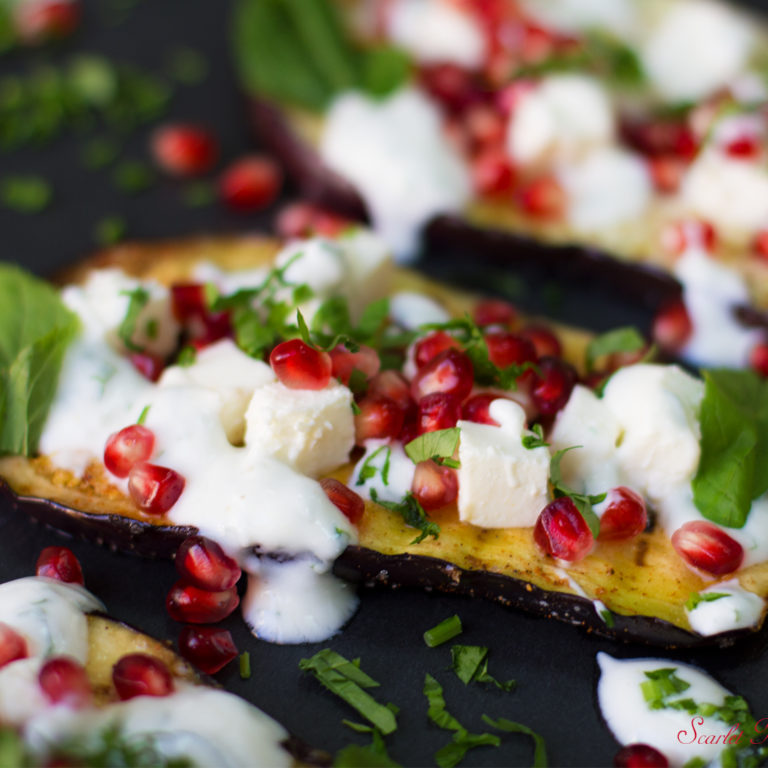 Grilled Eggplant with Mediterranean Yoghurt Sauce